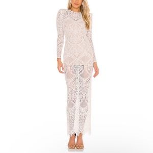 NWT Bronx and Banco Allegro White Lace Backless Dress